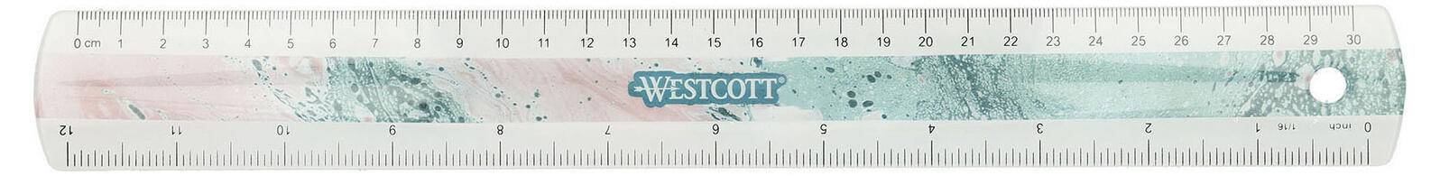 Westcott Lineal Trendsetter 30.0 cm rosa-tuerkis