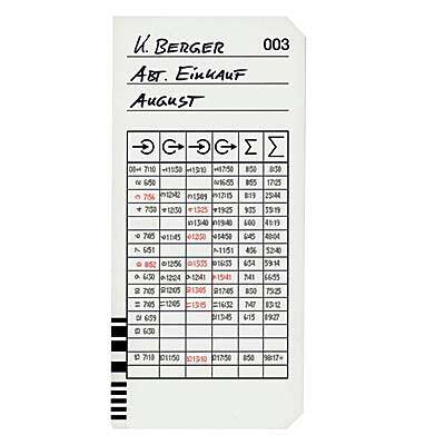 Bürk Mobatime 200 Stempelkarten Typ 2 - 5