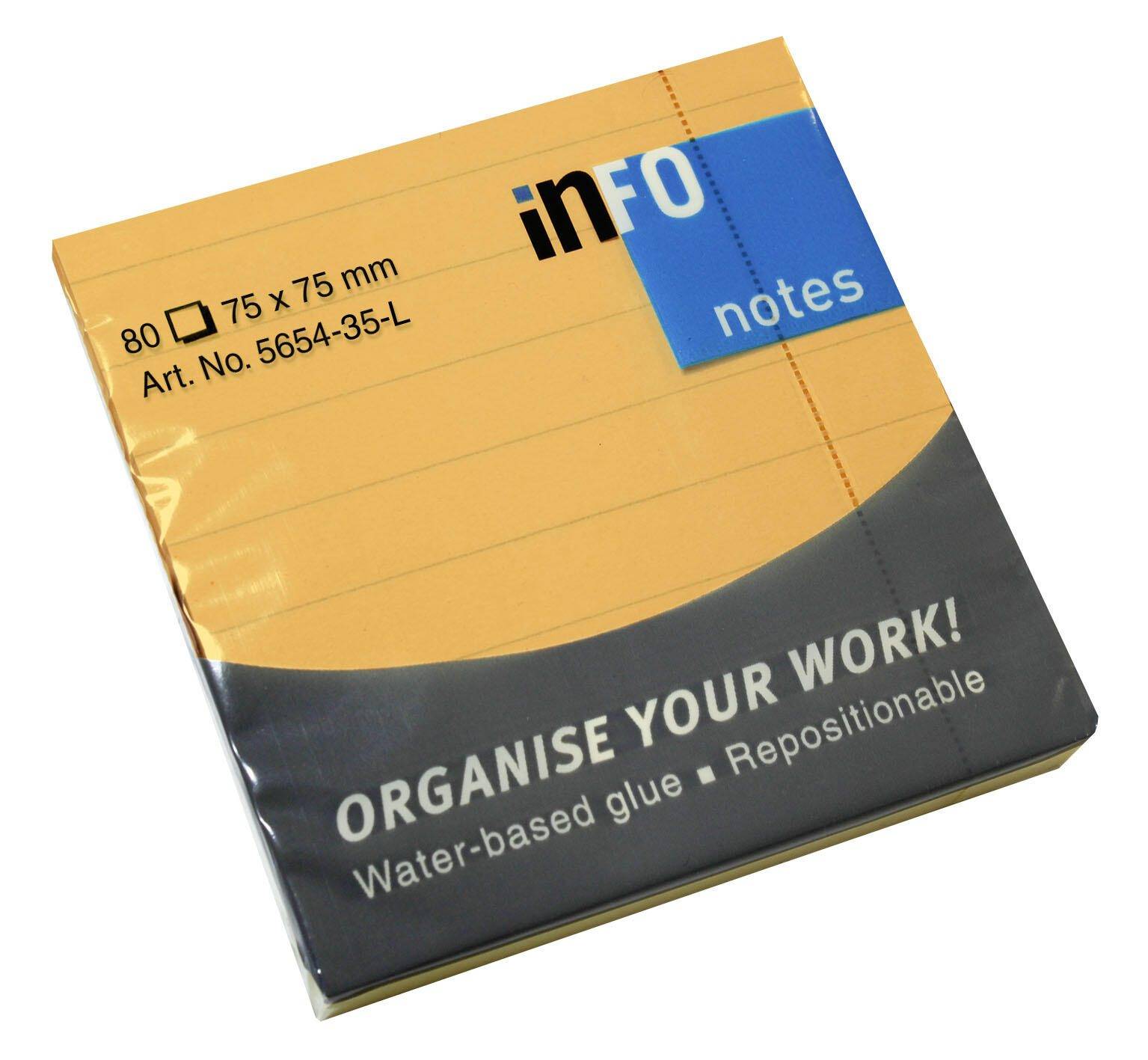 inFO Haftnotizen 5654-35-L orange 1 Block