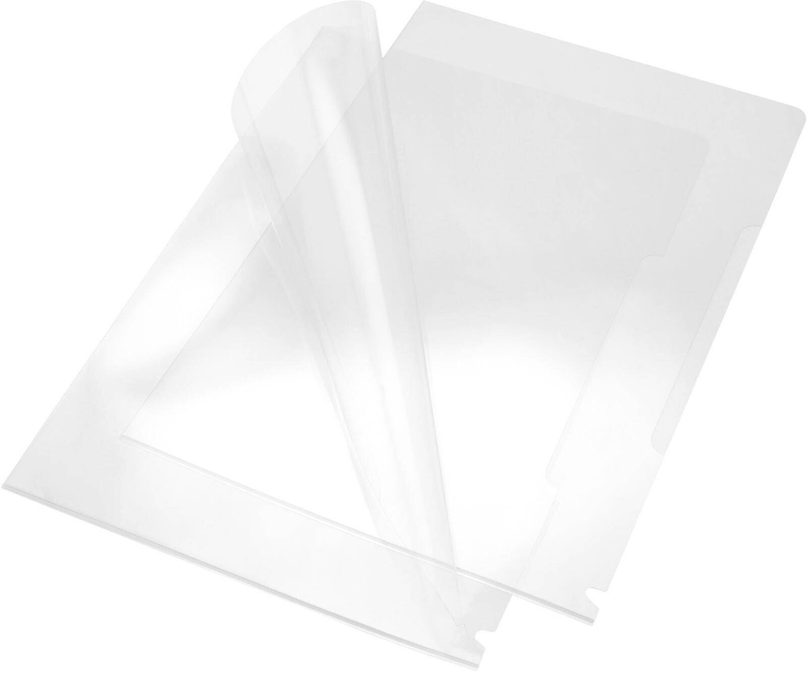 Durchsichtige Dateiordner, die sich auf weißem Hintergrund überlappen.