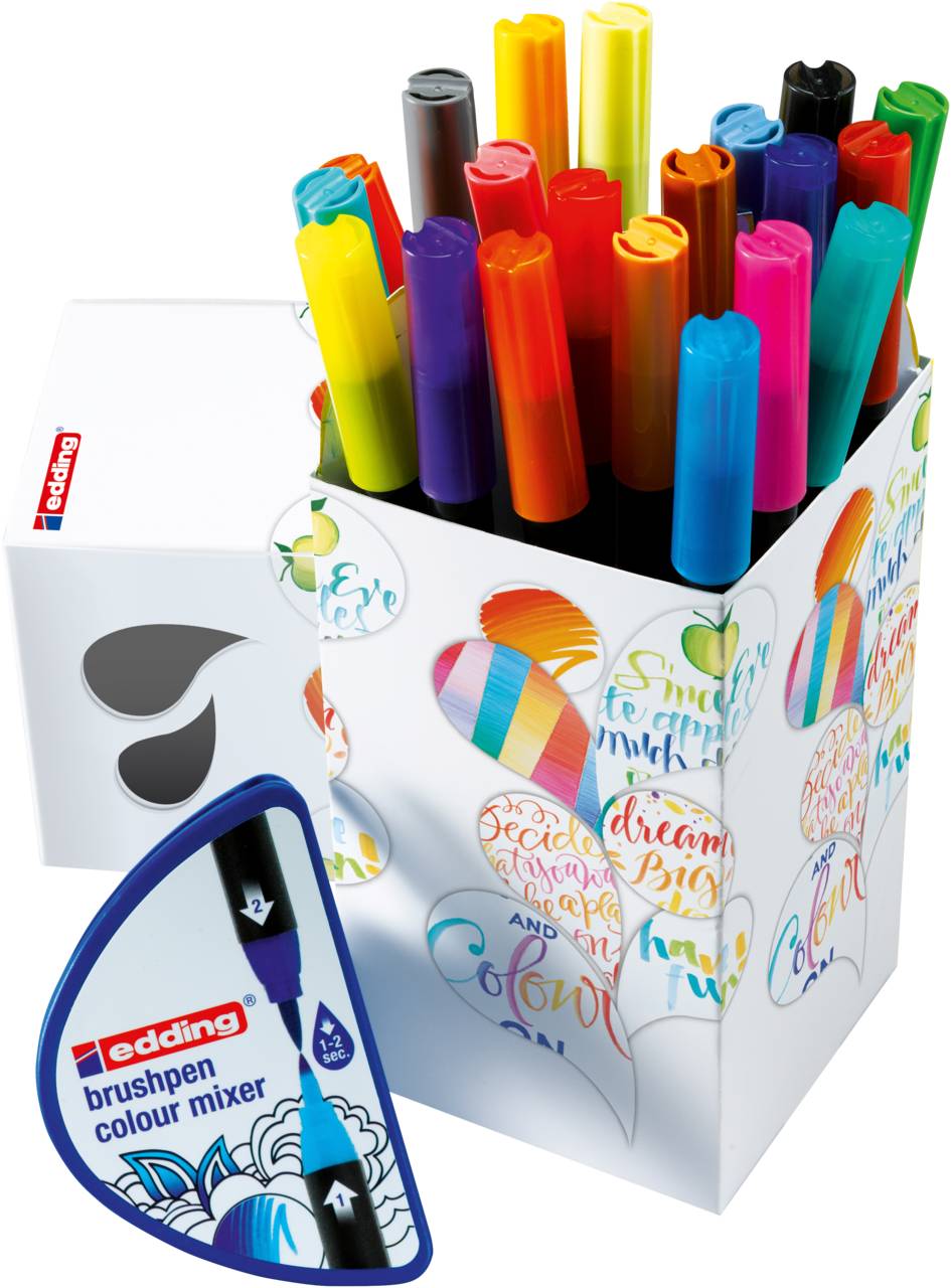edding 1340 Pinselstift Colour Happy Box sortiert (21er Box)