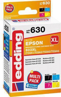 Epson 603XL Multipacks-Tintenpatronebox für 4 Farben: Schwarz, Cyan, Magenta und Gelb.