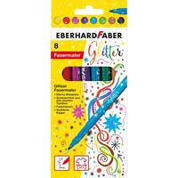 Eberhard Faber Glitter felt-tip pen pastel - 8 Farben - Blau - Grün - Orange - P