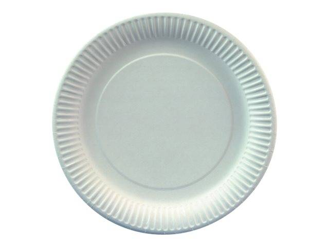 PAPSTAR Teller - Grösse 23 cm - rund - Einweg - weiß (Packung mit 100)