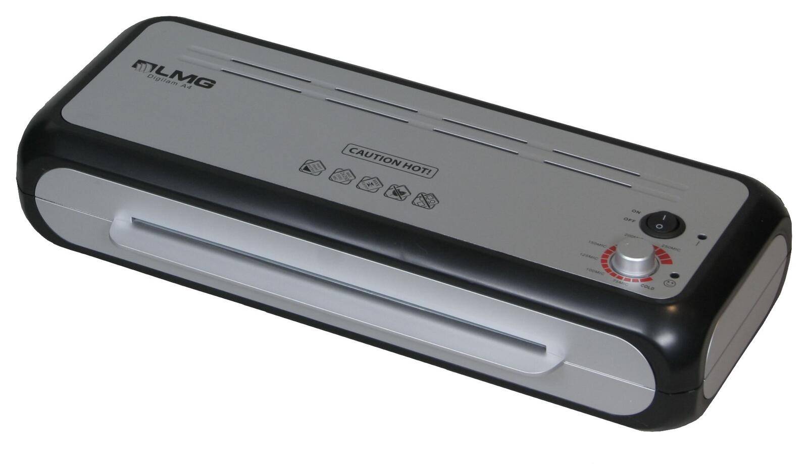 Ein Laminator mit einer Aufschrift 