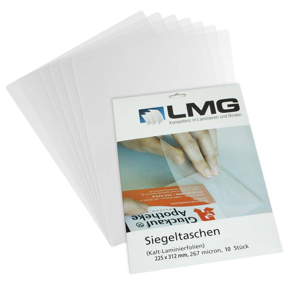 LMG Signaltechnologie 10 LMG Kaltlaminierfolien glänzend für A4