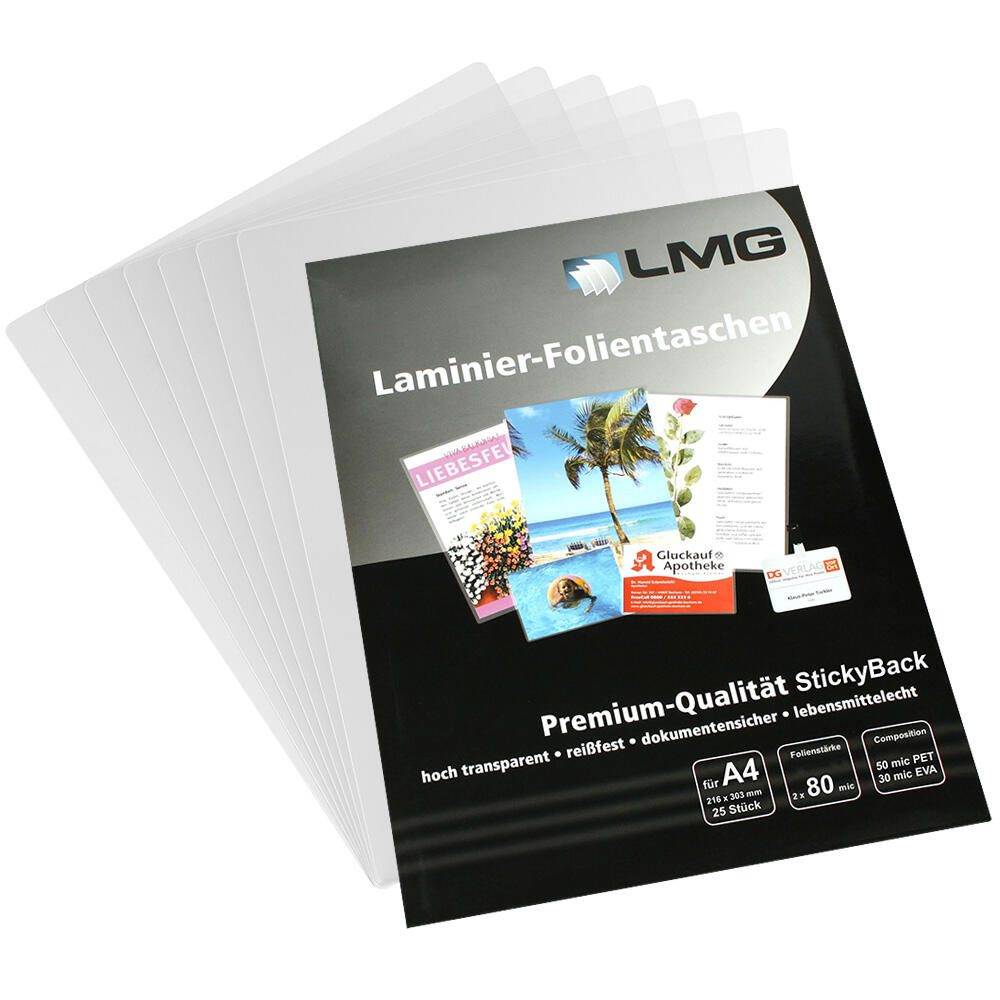 LMG Signaltechnologie 25 LMG Laminierfolien glänzend für A4
