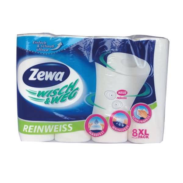 Zewa Küchenrolle Wisch und Weg 42837 2-lagig weiß 8 Rollen