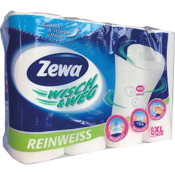 Zewa Küchenrolle Wisch und Weg 42837 2-lagig weiß 8 Rollen