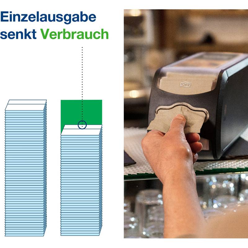 TORK Xpressnap Fit Spender-Servietten, 213 x 165 mm, natur