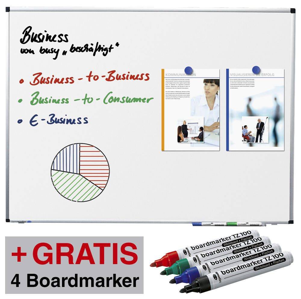 LEGAMASTER AKTION Whiteboard PREMIUM 90.0 x 60.0 cm spezialbeschichteter Stahl+