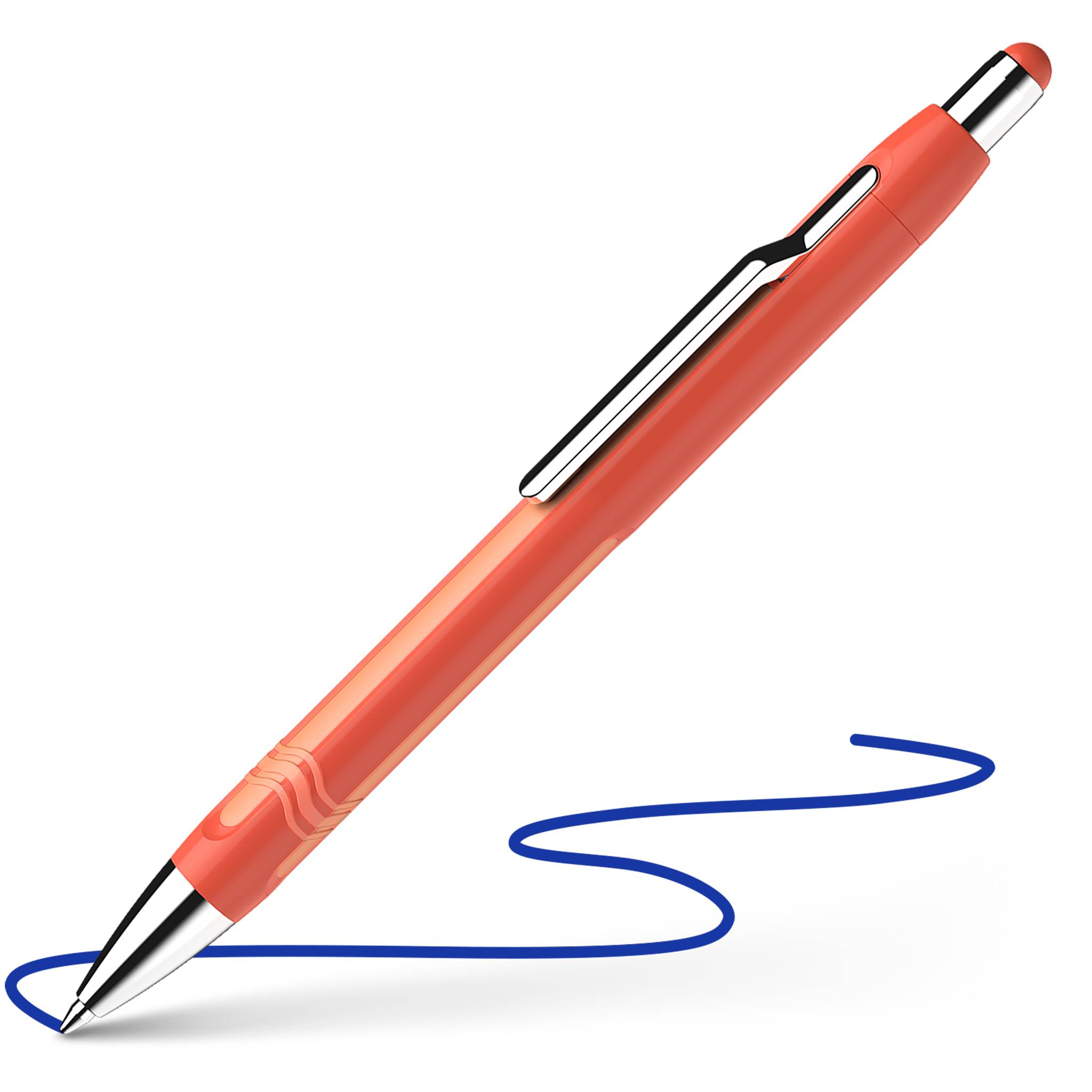 Kugelschreiber Epsilon warm orange, Mine 755 XB blau