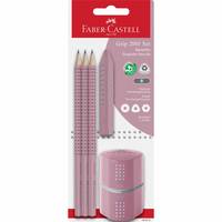 FABER-CASTELL Grip 2001 Bleistift-Set B rose shadow 1 Set