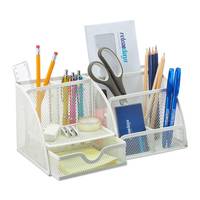 Relaxdays Schreibtisch-Organizer weiß - Letter - 6 - Weiß