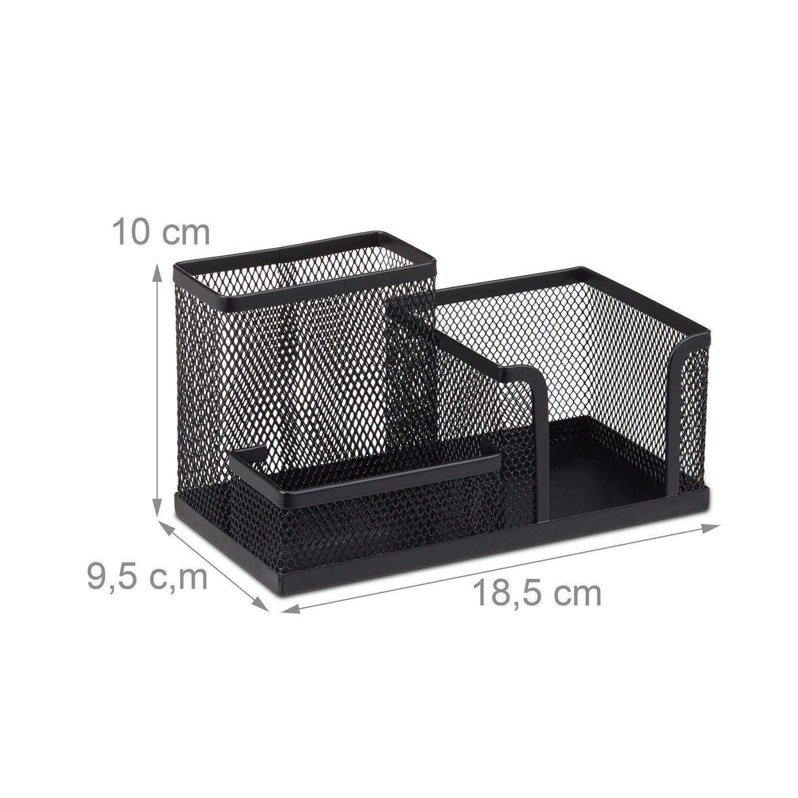 Relaxdays Schreibtisch-Organizer schwarz