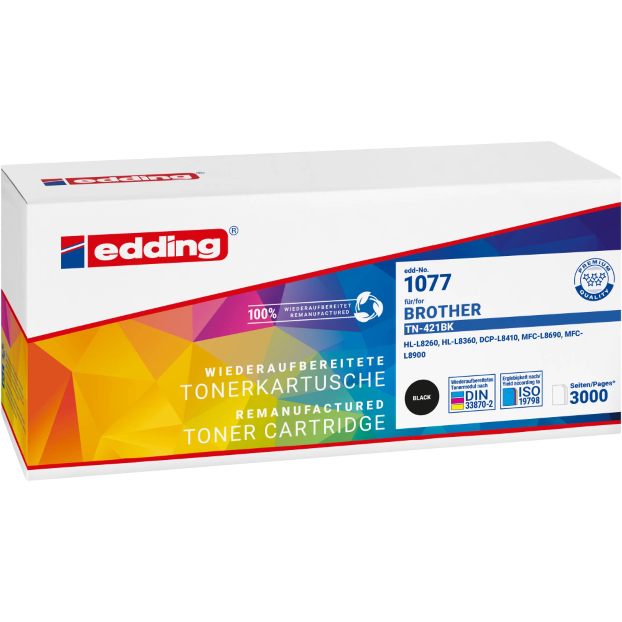 edding Toner 18-1077 wie Brother TN-421BK schwarz