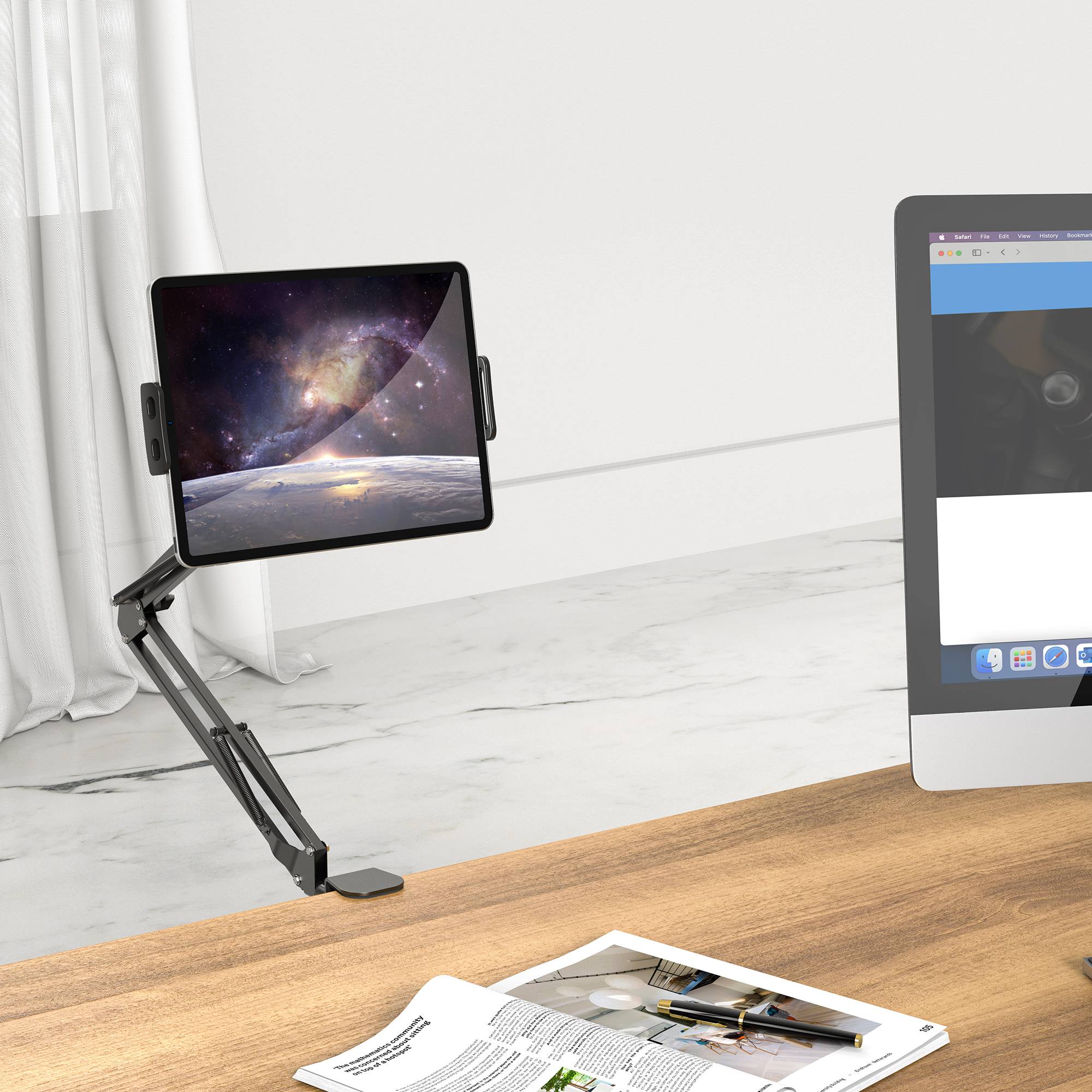 XLayer Tablet-Halterung mit Schwenkarm Black