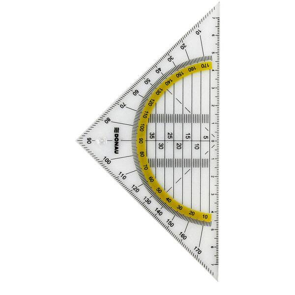 Geometrie-Dreieck - 16 cm ohne Griff.
