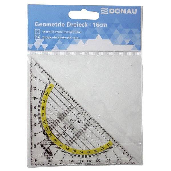 Geometrie-Dreieck mit Griff - 16 cm.