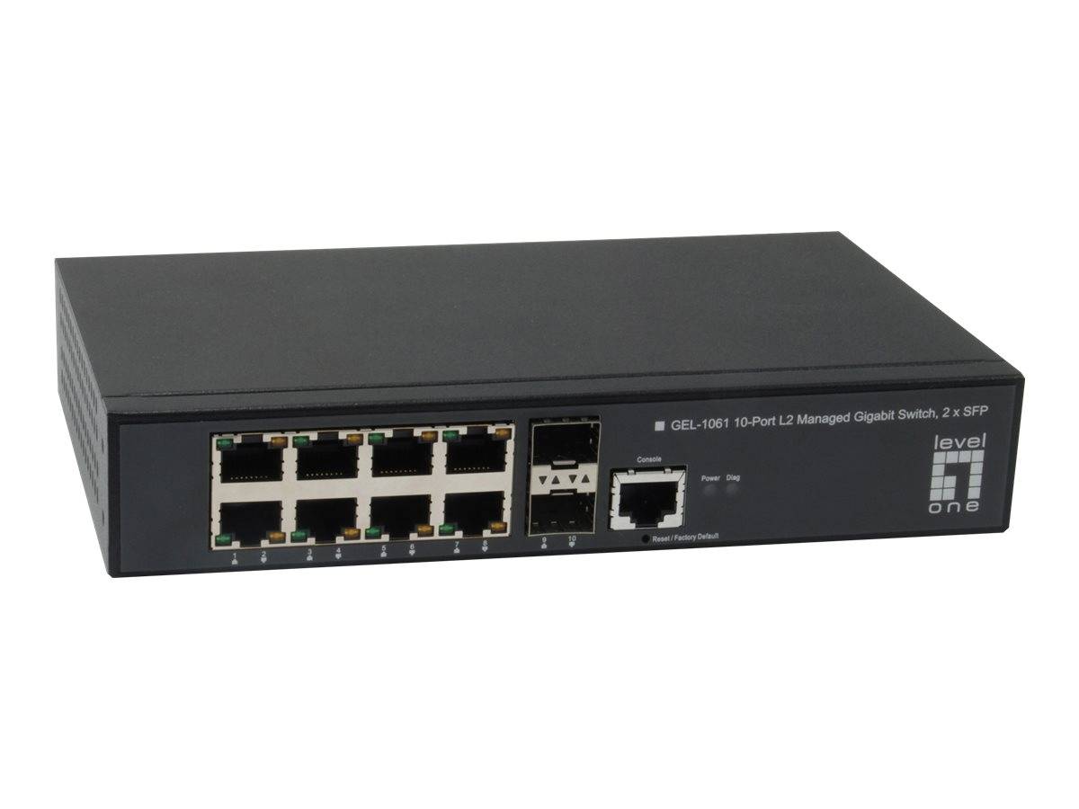 Switch 8x GE GEL-1061 2xGSFP 19