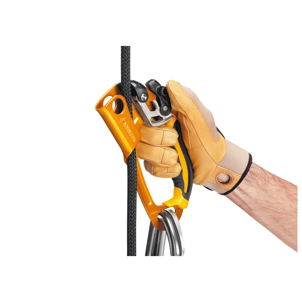 Petzl Handsteigklemme Ascension, rechte Hand, schwarz/gelb