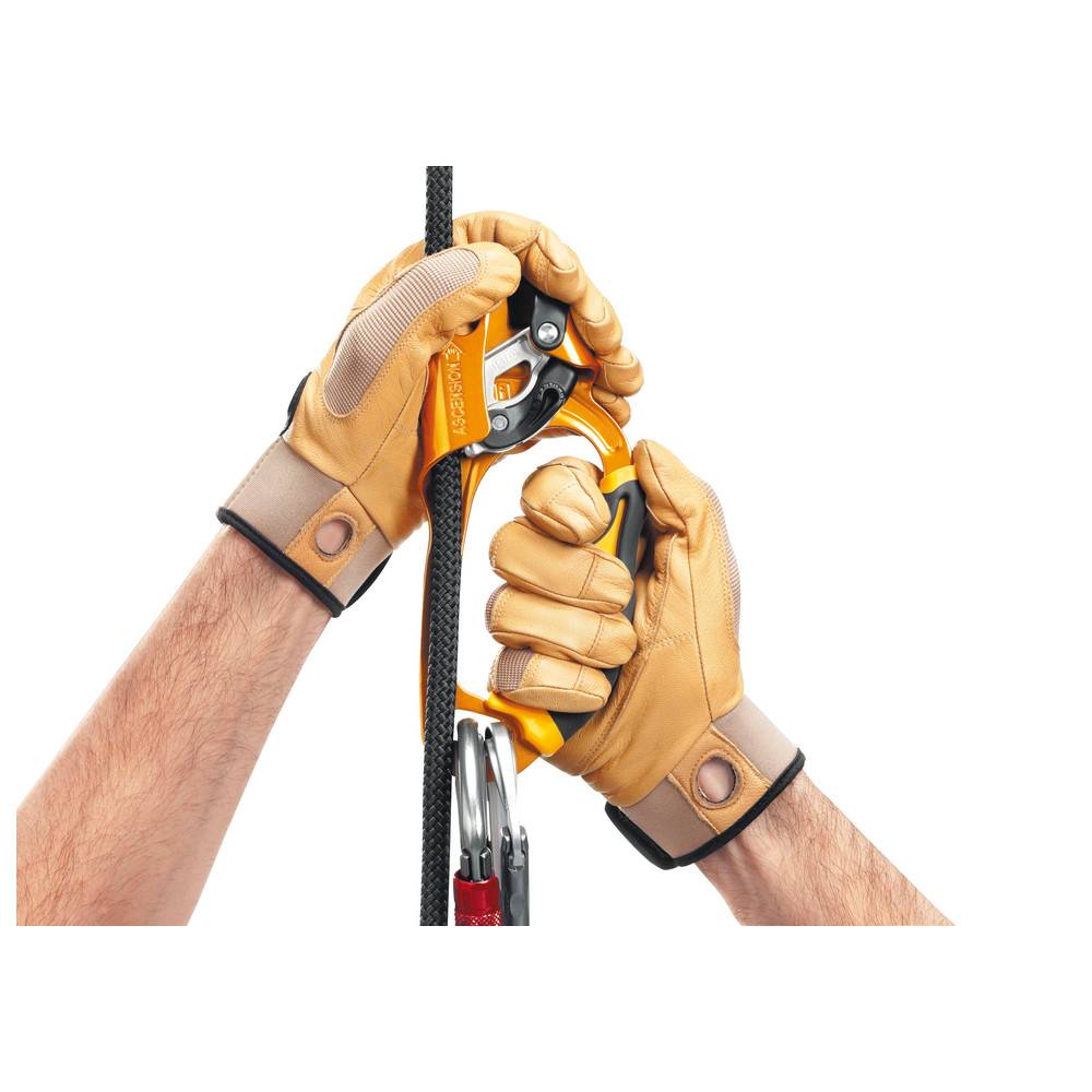 Petzl Handsteigklemme Ascension, rechte Hand, schwarz/gelb