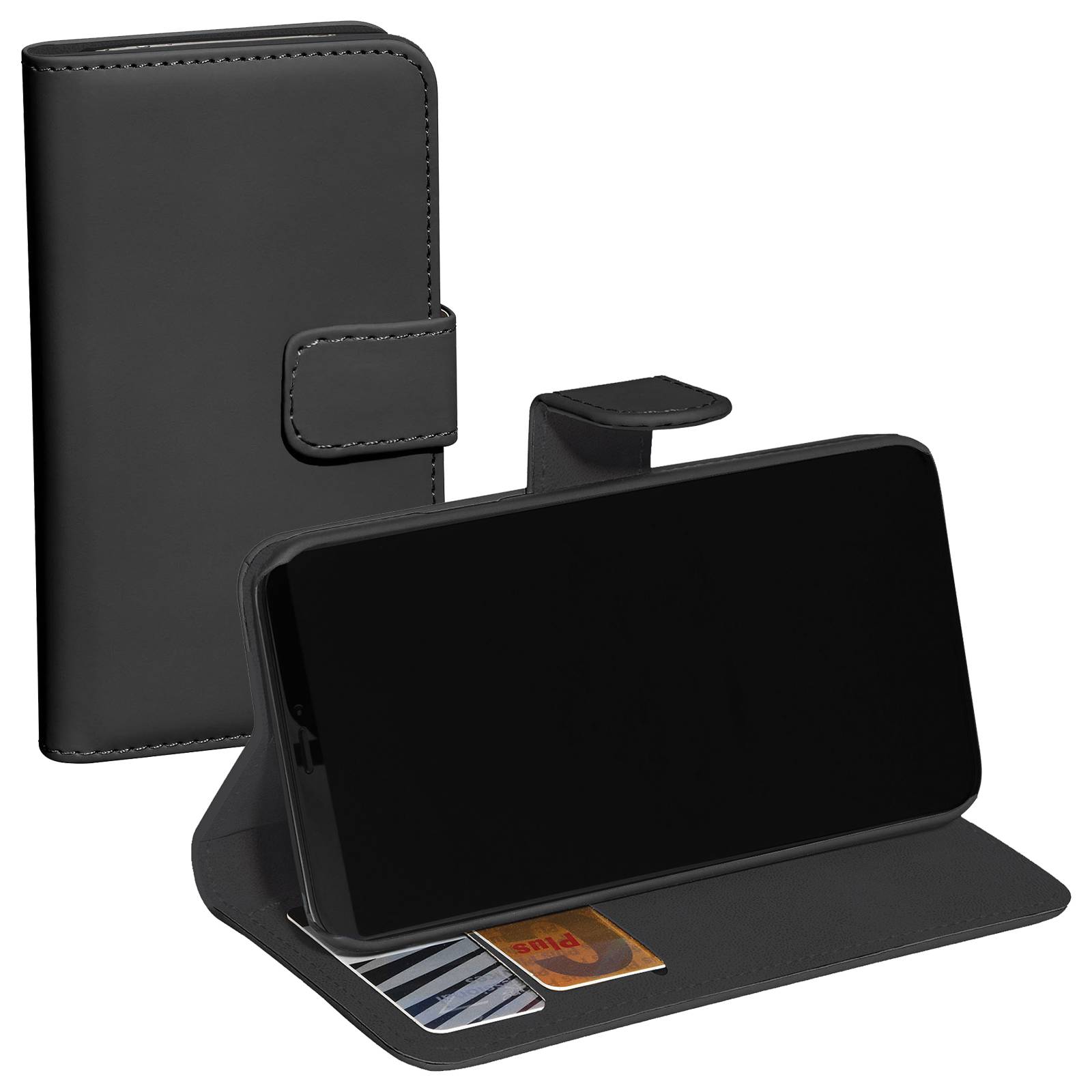 PEDEA Book Cover Classic f. Apple iPhone XIMax (2019), Schwarz