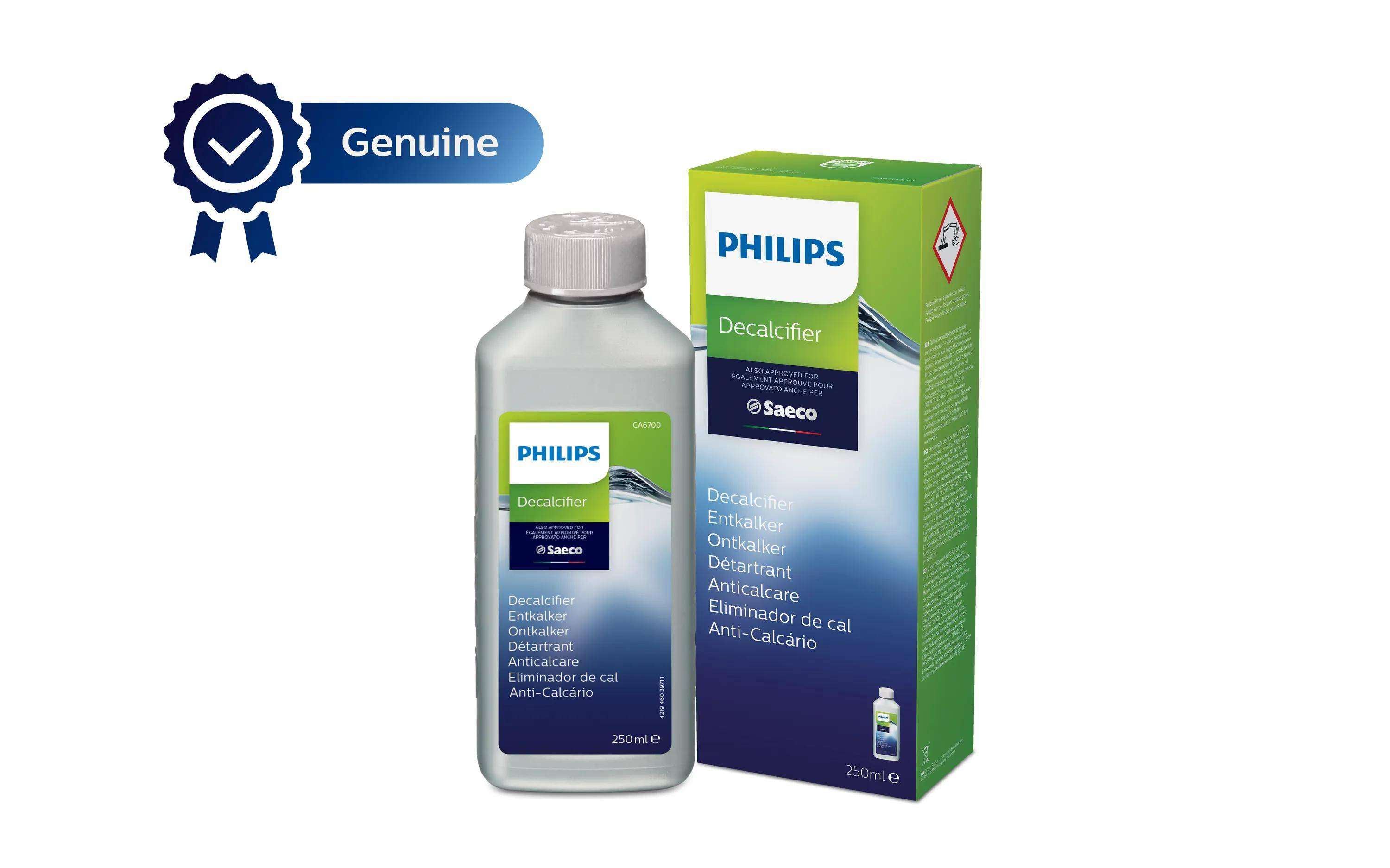 Philips CA6700/10 Entkalker für Espressomaschinen - Mehrfarbig - 0,25 l - 1 Stück(e) - Gefahr - H318: Verursacht schwere Augenschäden - H280: Enth