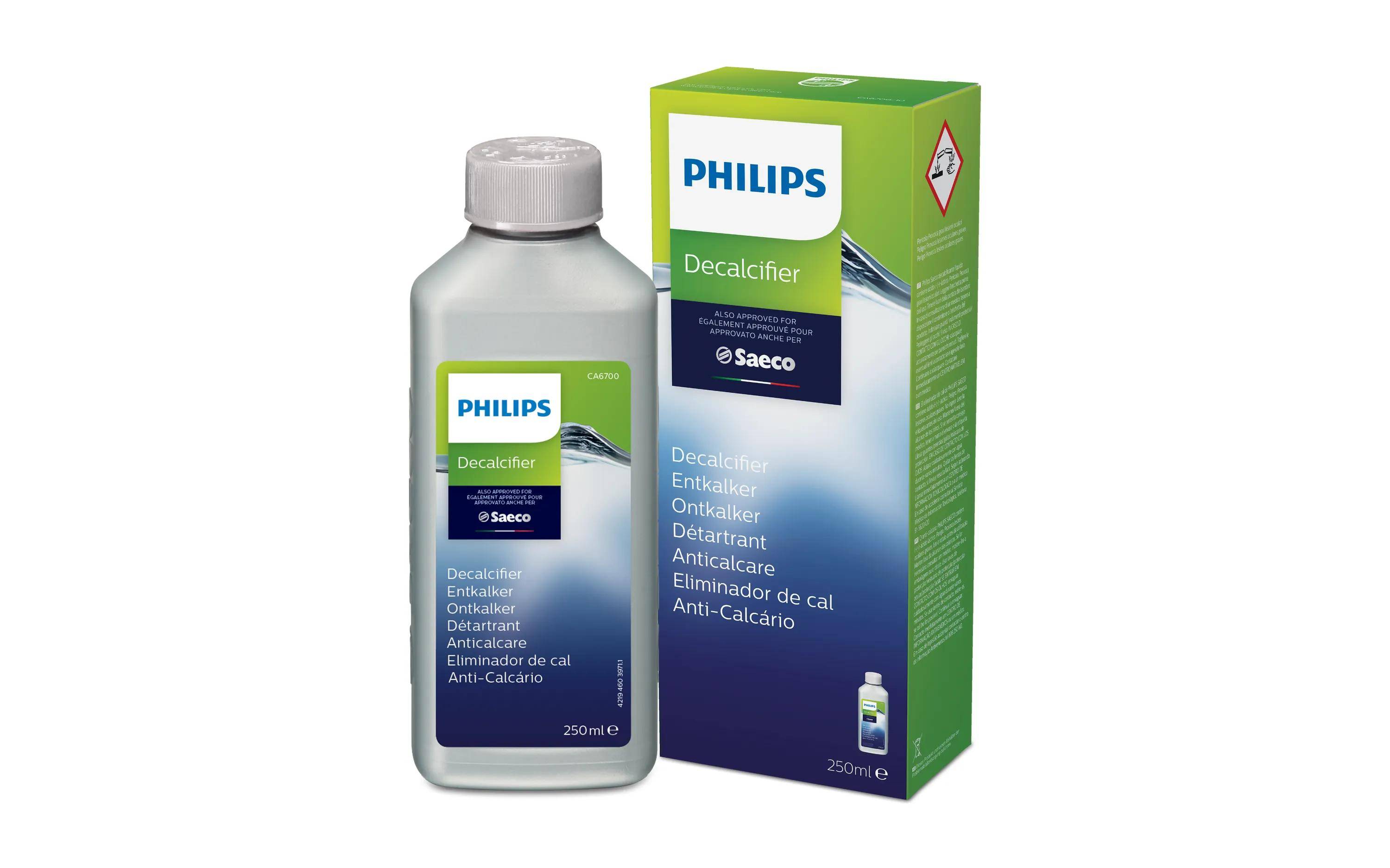 Philips CA6700/10 Entkalker für Espressomaschinen - Mehrfarbig - 0,25 l - 1 Stück(e) - Gefahr - H318: Verursacht schwere Augenschäden - H280: Enth