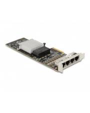 Delock PCI-E> LAN 4x RJ45 Gigabit 1.0 i350  Anschlüsse: extern: 4 x Buchse / intern: 1 x PCI Express x4 V2.1  Chipsatz: Intel  Datentransferrat