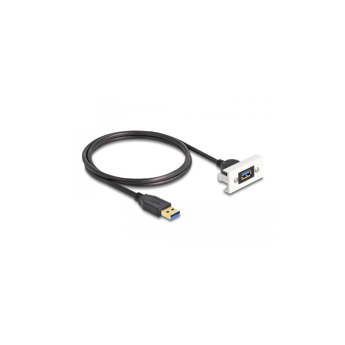 Delock Easy 45 - 1 m - USB A - USB A - USB 3.2 Gen 1 (3.1 Gen 1) - 5000 Mbit/s -
