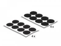Delock Klettverschluss - rund - 2 cm Durchmesser - Schwarz (Packung mit 32) - Ho