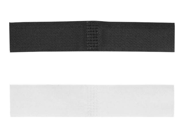 Delock - Kabelhalter - selbstklebend, L 110 mm x W 20 mm - 11 cm - Schwarz (Packung mit 10)