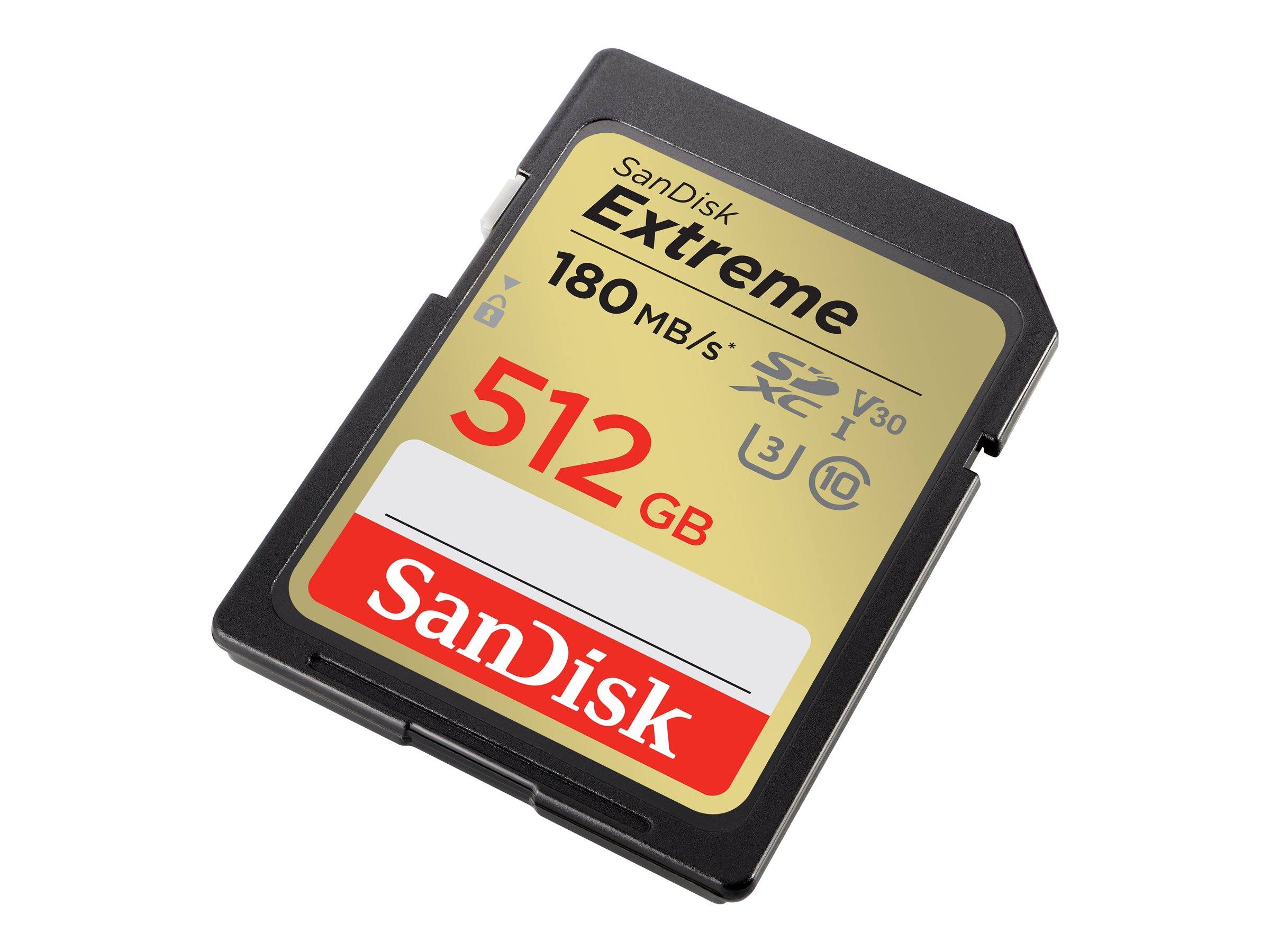 SanDisk Extreme - Flash-Speicherkarte - 512 GB - Video Class V30 / UHS-I U3 / Cl