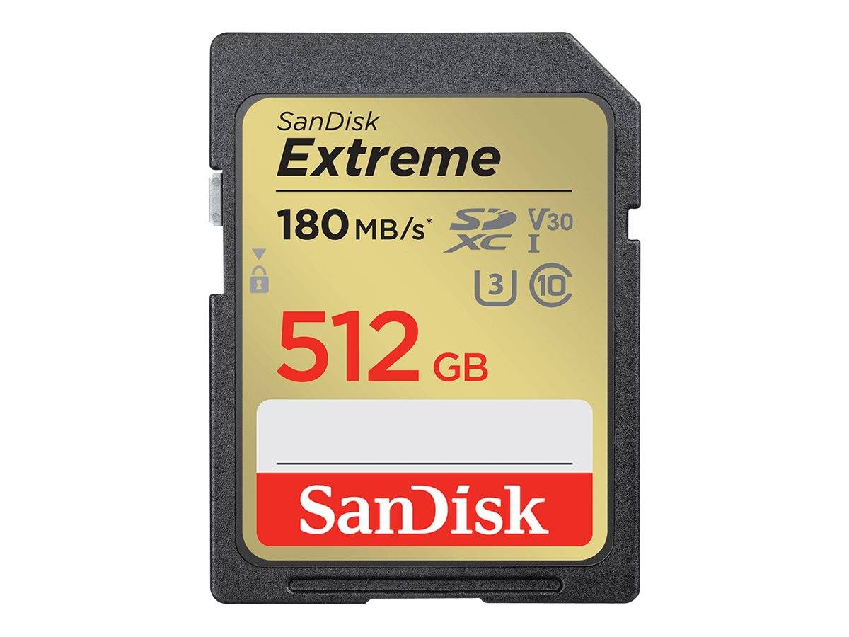 SanDisk Extreme - Flash-Speicherkarte - 512 GB - Video Class V30 / UHS-I U3 / Cl