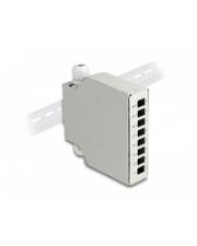 Delock Glasfaser-Verteilerbox - DIN schienenmontierbar - Grau - 8 Ports