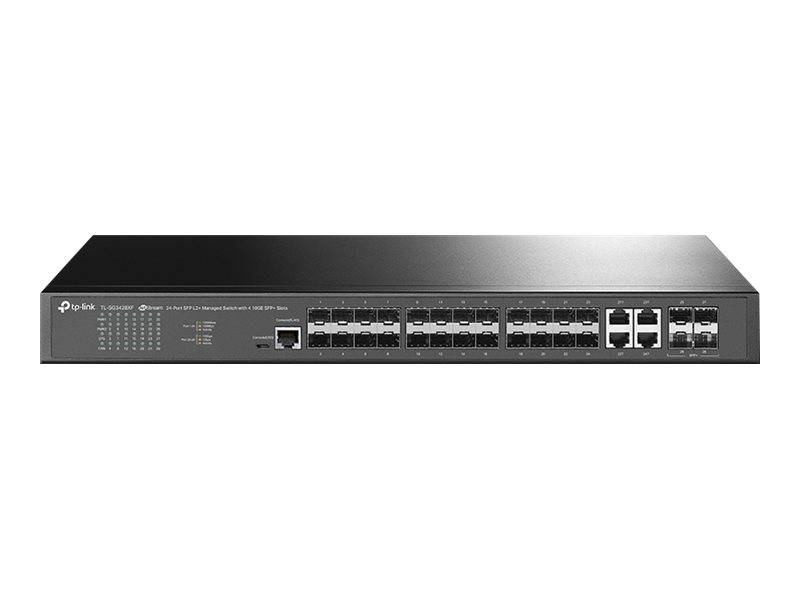 TP-Link JetStream TL-SG3428XF V1.6 - Switch - L2+ - managed - 20 x Gigabit SFP + 4 x Combo Gigabit SFP/RJ-45 + 4 x 10 Gi