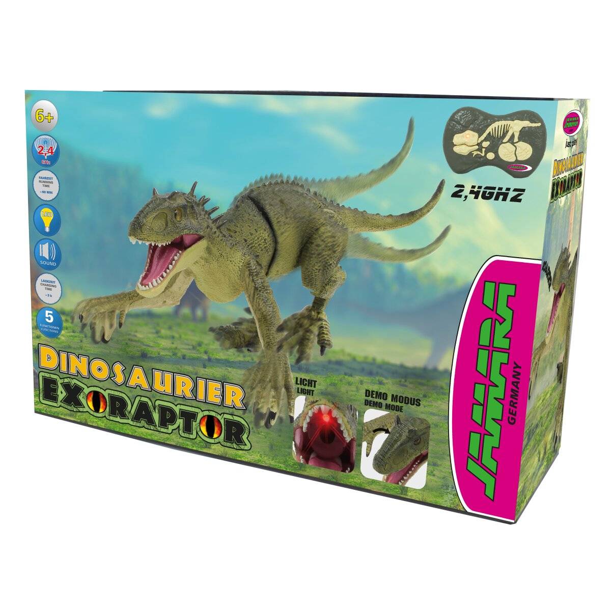 Jamara Dinosaurier Exoraptor Li-Ion 3,7V 2,4GHz grau