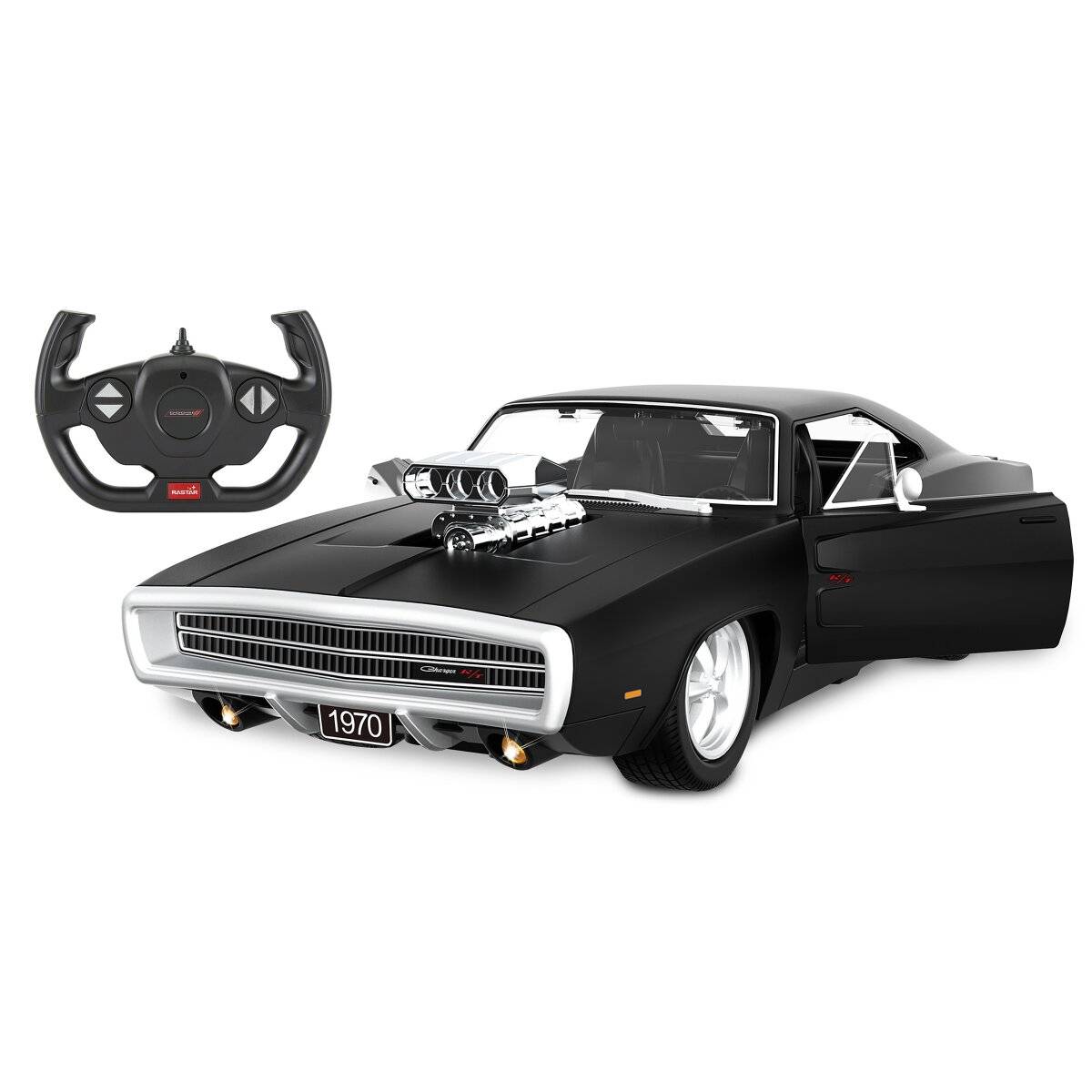 Jamara Dodge Charger R/T 1970 1:16 schwarz 2,4GHz Tür manuell