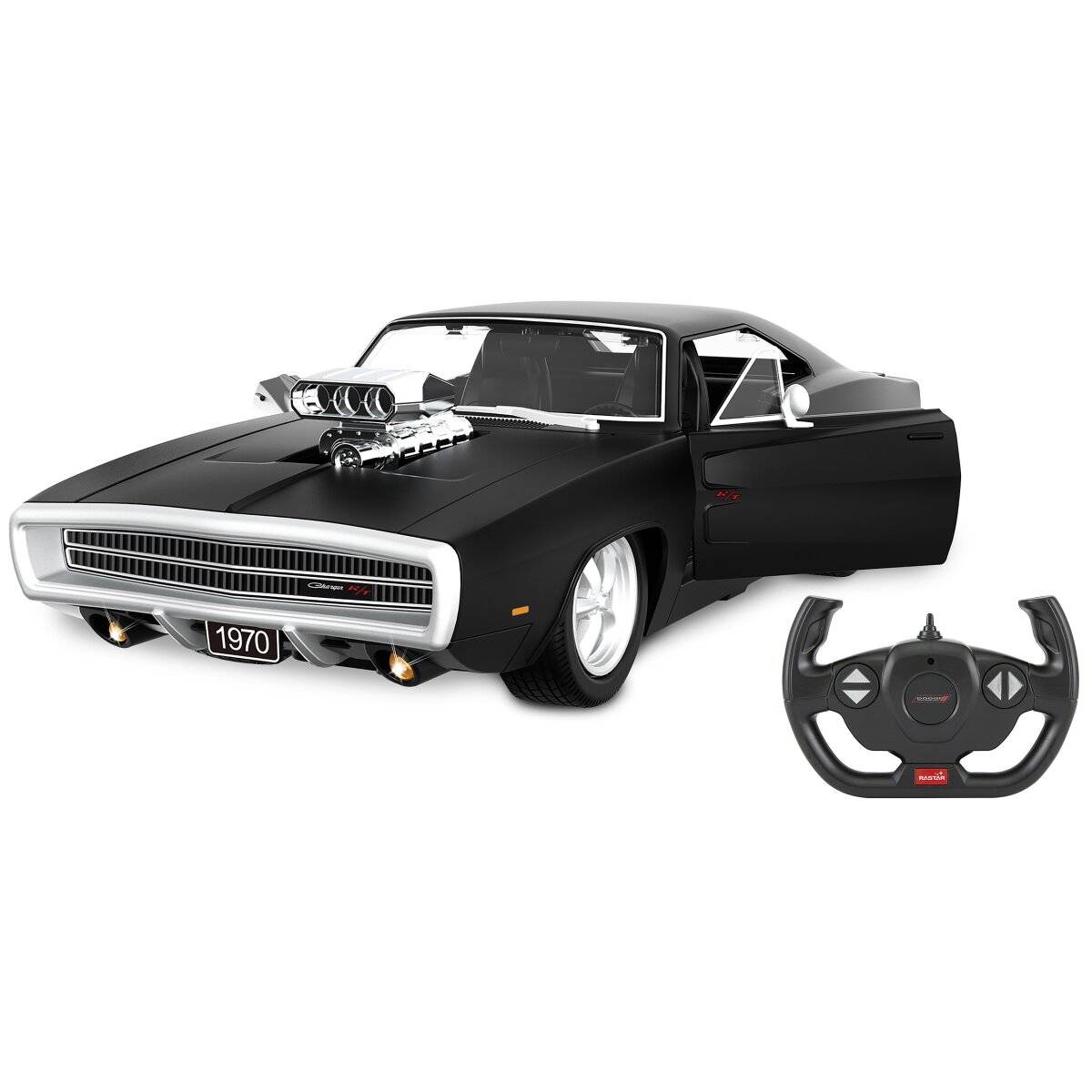 Jamara Dodge Charger R/T 1970 1:16 schwarz 2,4GHz Tür manuell