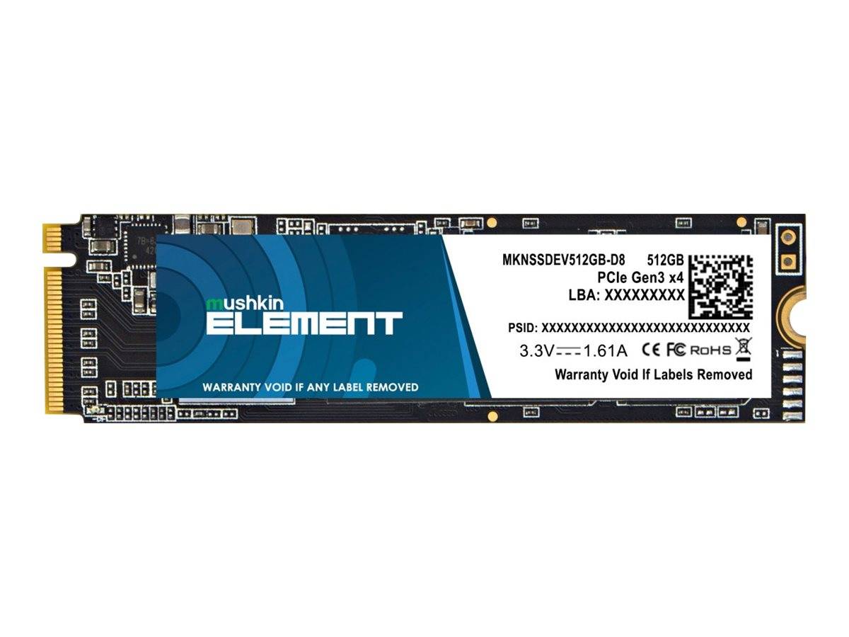 Mushkin ELEMENT - SSD - 512 GB - intern - M.2 2280 - PCIe 3.0 x4 (NVMe)