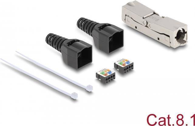 Delock Netzwerkkoppler - LSA zu LSA - CAT 8.1 - RJ45 Coupler LSA to LSA with str