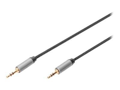 DIGITUS Audio Anschlusskabel, 3,5 mm Klinke auf 3,5 mm Klinke - 3 m - Doppelis