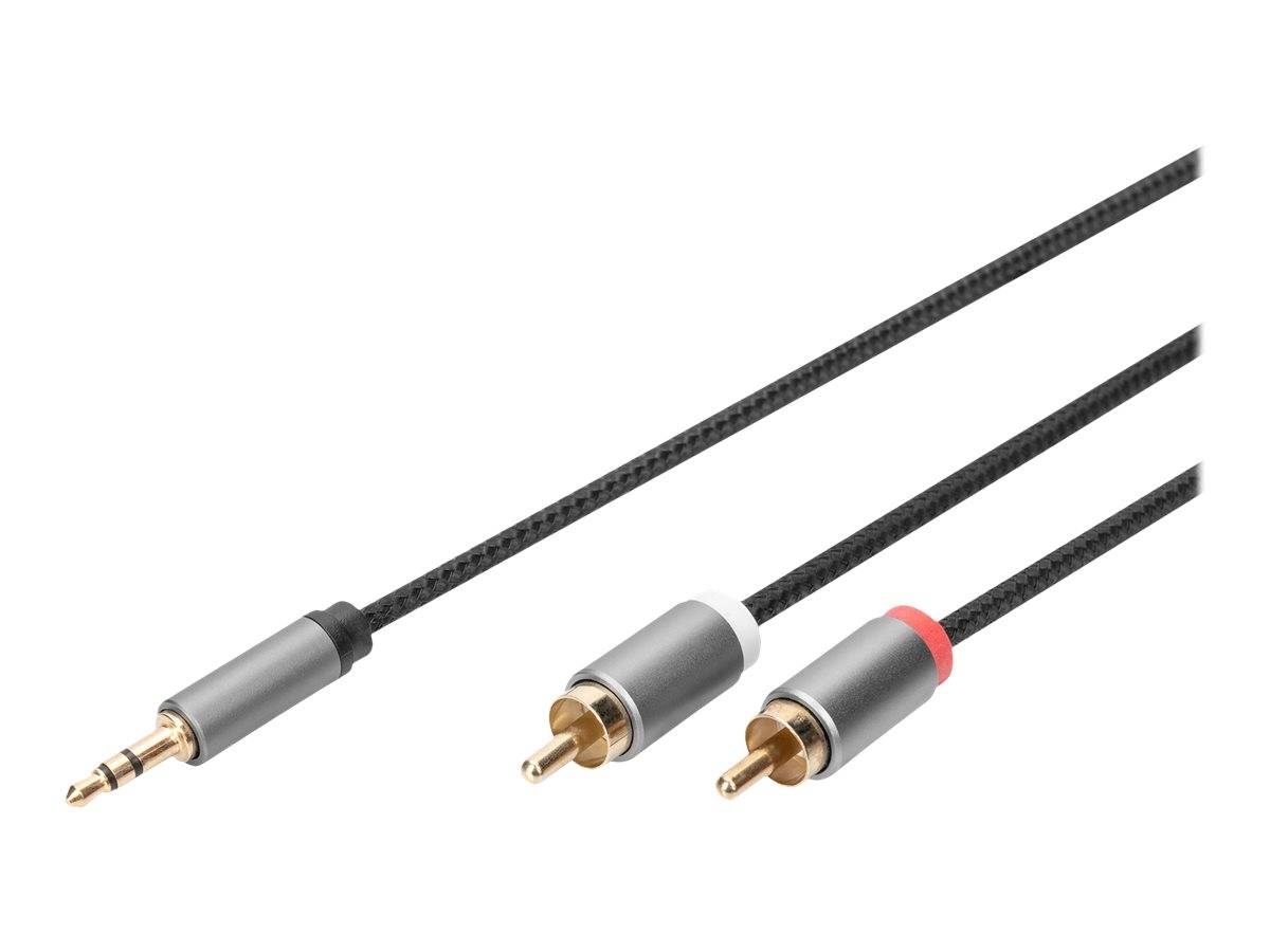 DIGITUS - Audio Adapterkabel, 3.5mm Klinke auf Cinch