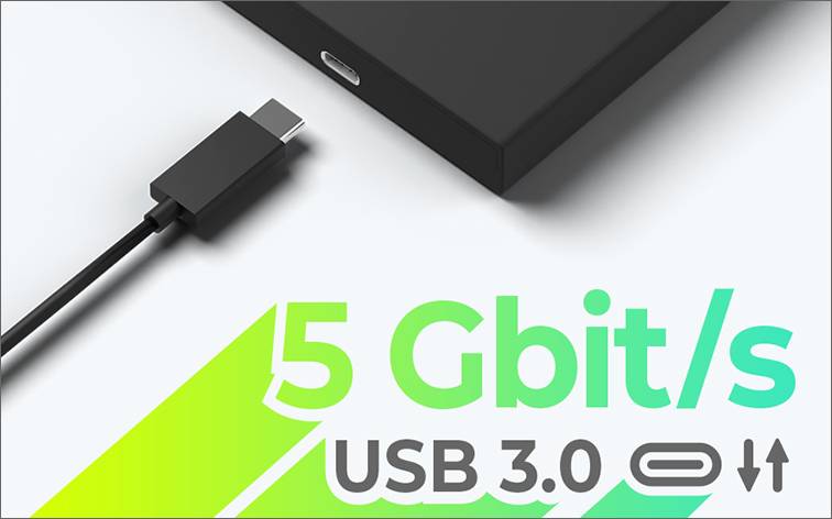 -200T-C3, ext. 2.5" SATA Gehäuse, USB 3.2 Gen 1 bis zu 5 Gbit/s, Werkzeuglos, Kunststoff, schwar
