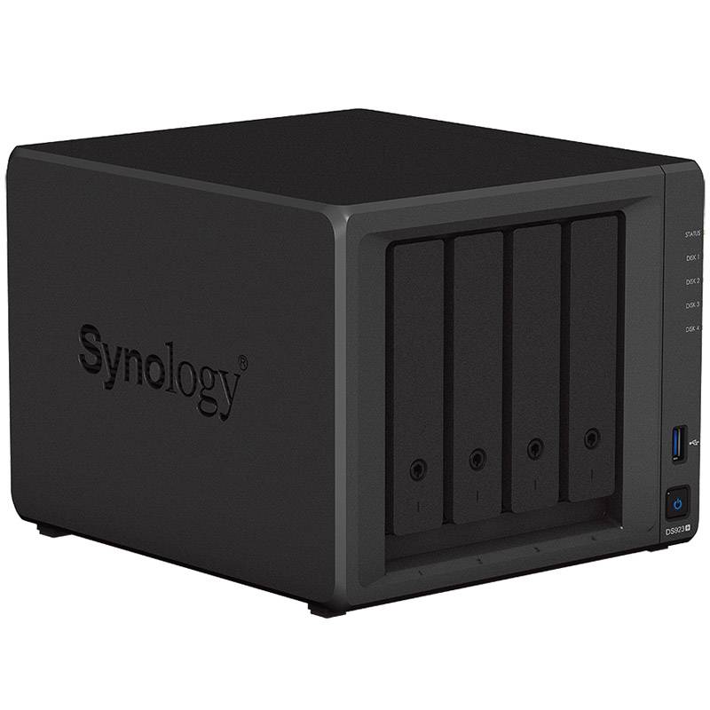 DiskStation DS923+ 4-Bay NAS 2.5Zoll 3-5Zoll SATA HDD SSD NVMe- 2x Gigabit LAN- 2x USB 3.0- 4GB RAM