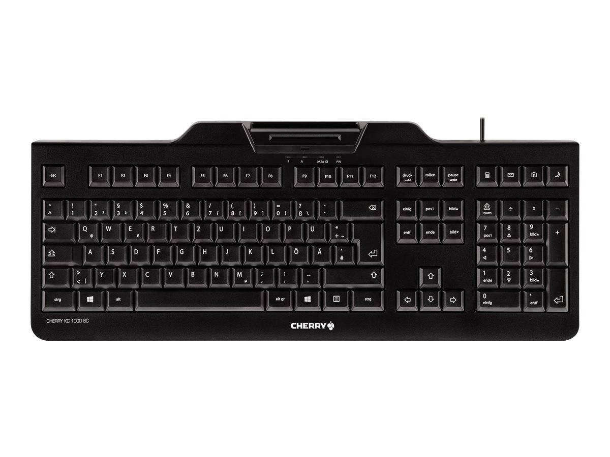 Cherry KC 1000 SC - Tastatur - USB - Französisch - Schwarz