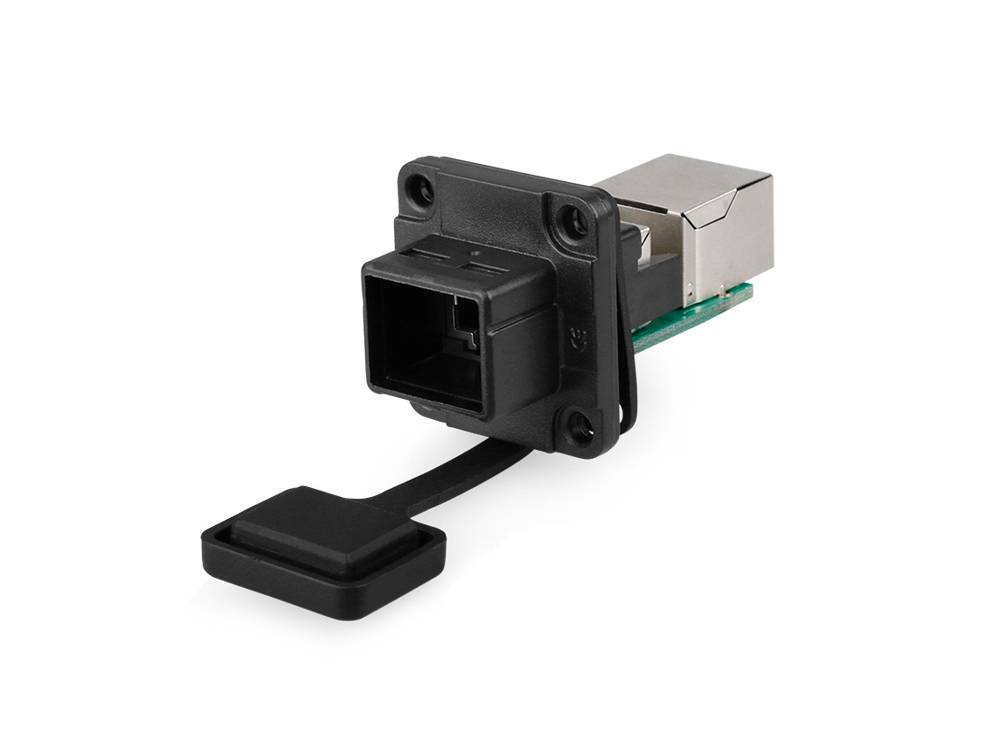 Industrie-Steckverbinder S6 - RJ45 Durchführungskupplung mit PCB-Platine, RJ45 Buchse beidseitig, Good Connections®