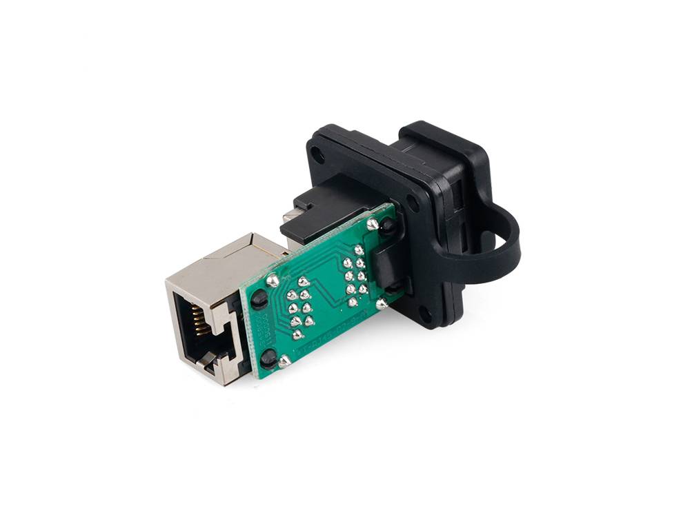 Industrie-Steckverbinder S6 - RJ45 Durchführungskupplung mit PCB-Platine, RJ45 Buchse beidseitig, Good Connections®