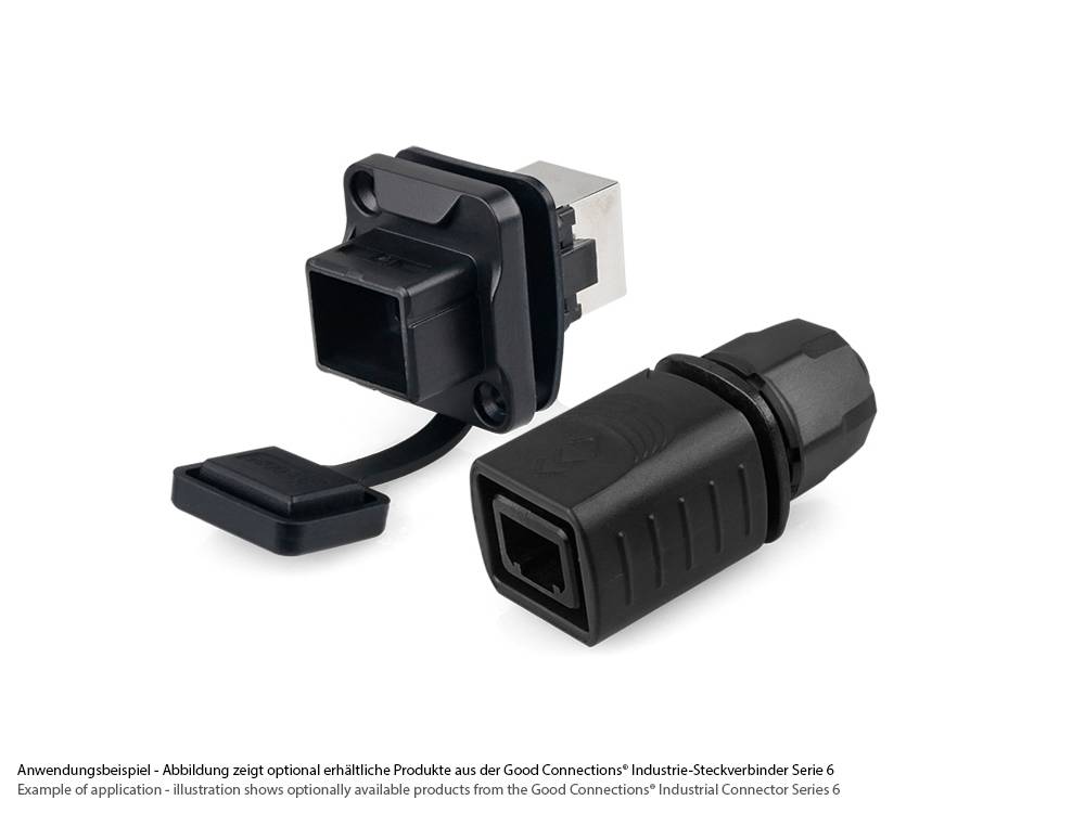 Industrie-Steckverbinder S6 - RJ45 Durchführungskupplung, RJ45 Buchse beidseitig, Good Connections®